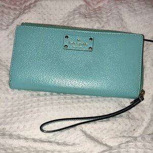 Kate Spade Aqua Wristlet Clutch